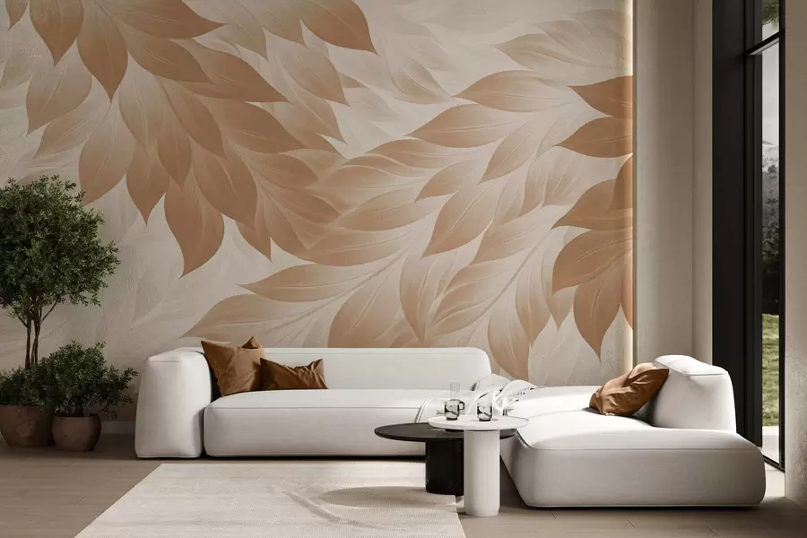 murais de parede Folhas abstratas bem definidas w05531v1