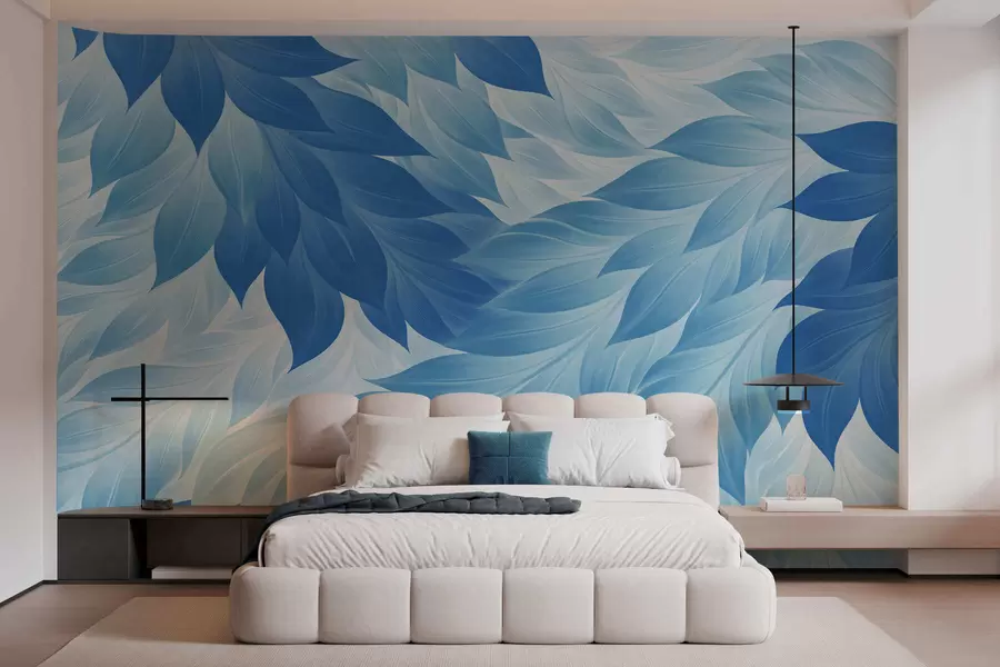 murais de parede Folhas abstratas bem definidas w05531v2