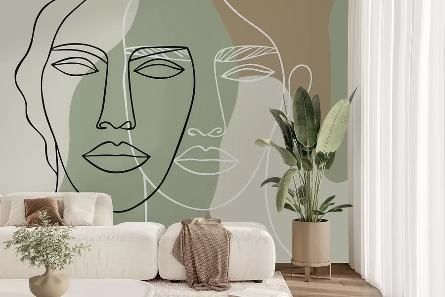 murais de parede Faces abstratas w05550
