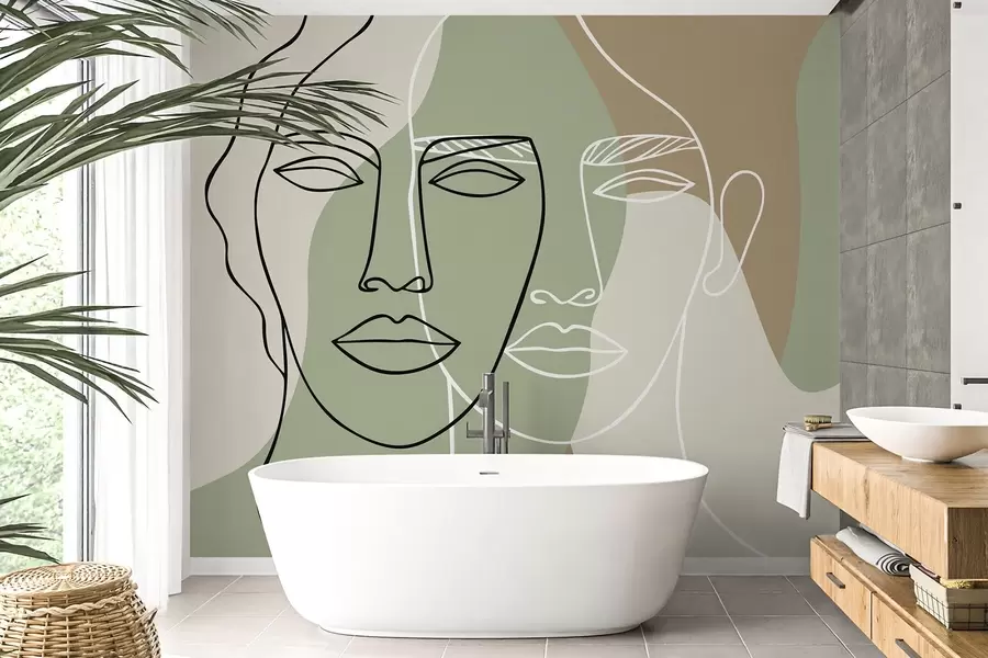 murais de parede Faces abstratas w05550
