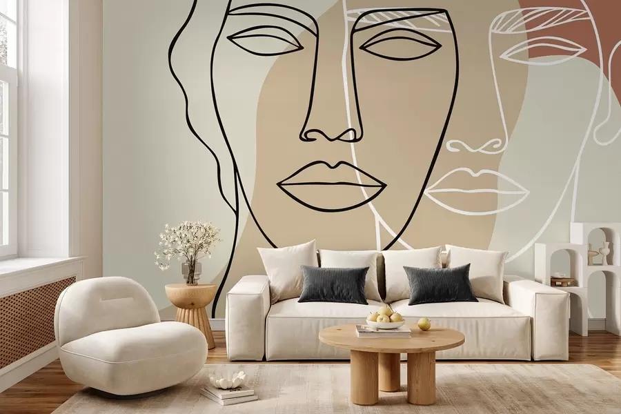 murais de parede Faces abstratas w05550v1