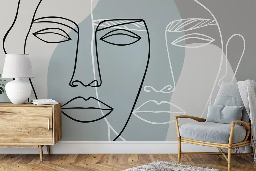 murais de parede Faces abstratas w05550v2
