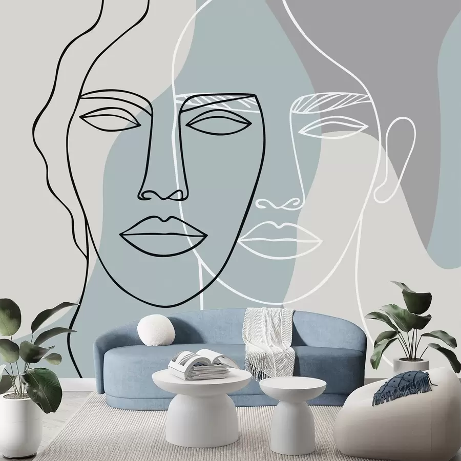 murais de parede Faces abstratas w05550v2
