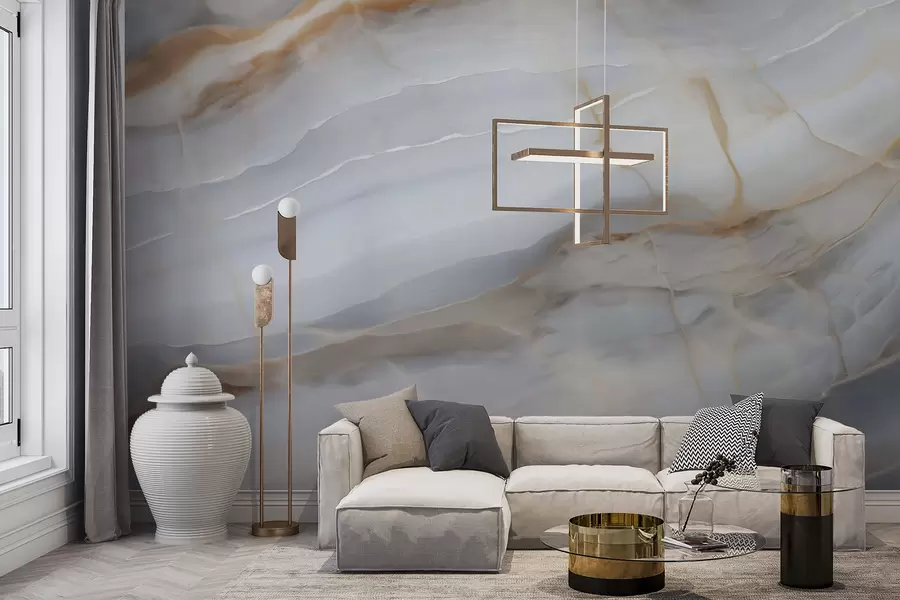 murais de parede Imitacão de um padrão abstrato de textura de mármore w05590