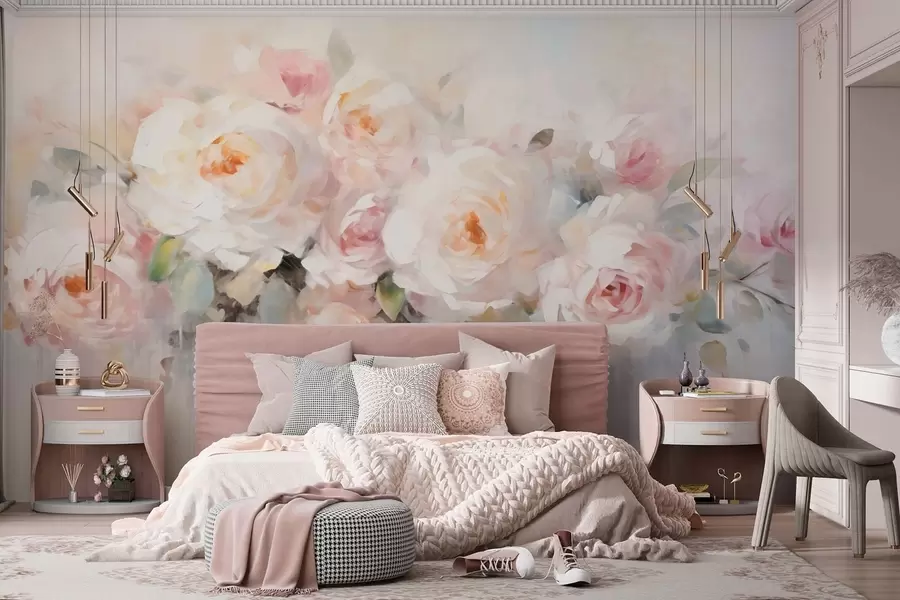 murais de parede Flores clássicas, rosas w05614