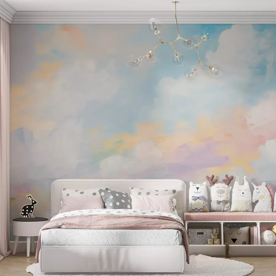 murais de parede Imitação abstrata de um céu em pintura w05637