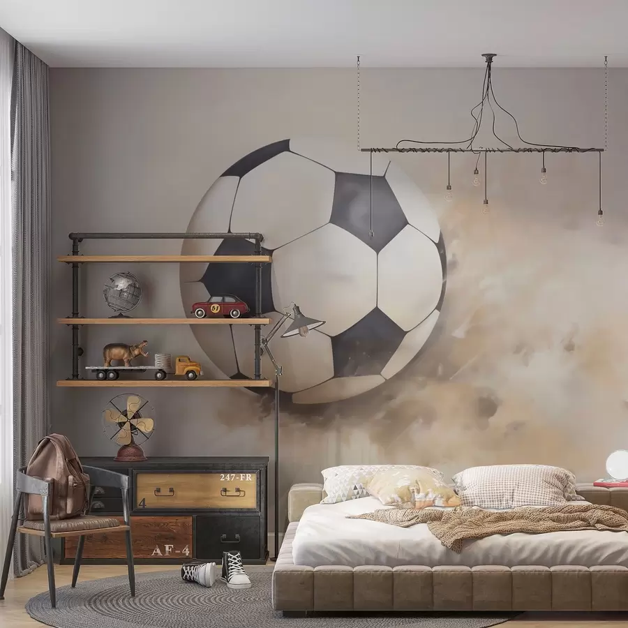 murais de parede Pintura imitando uma bola de futebol w05640