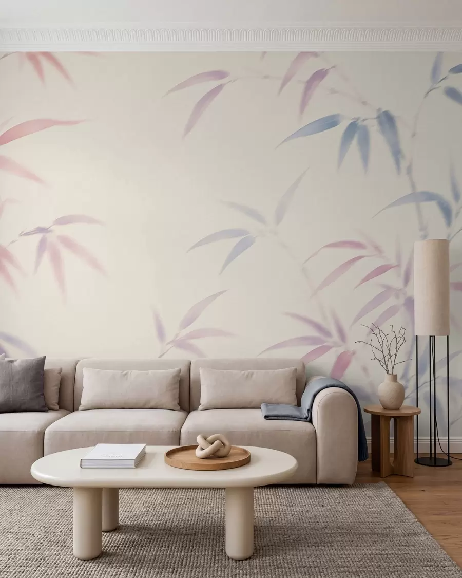 murais de parede Folhas de bambu abstratas w05666
