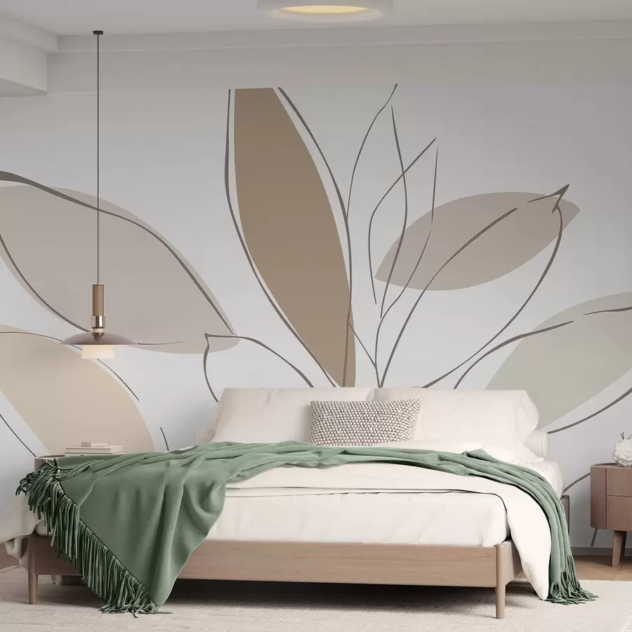 murais de parede Folhas abstratas w05710v2