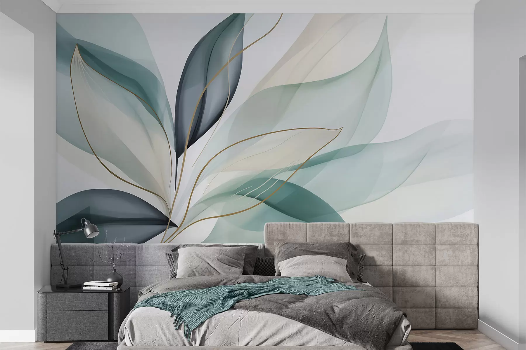 murais de parede Folhagem abstrata w05706