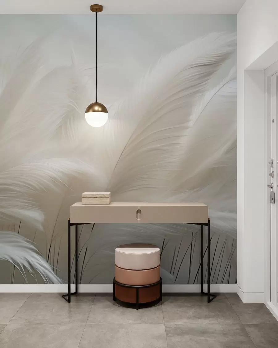 murais de parede Ondas delicadas de capim-dos-pampas w05717
