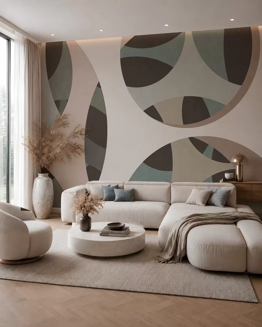 murais de parede abstração textural contemporânea em tons de bege e tons naturais w05751v1