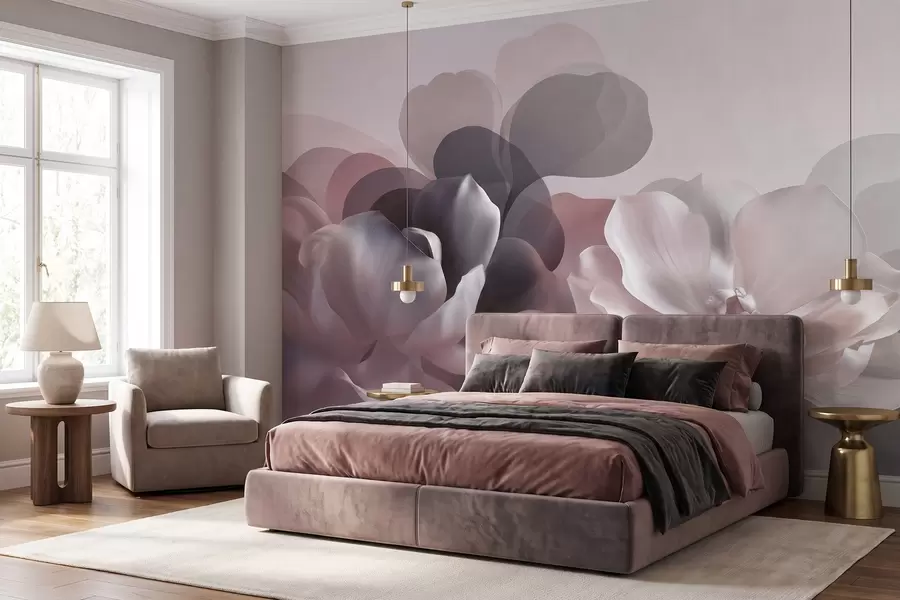 murais de parede Composição floral abstrata de magnólia w09930