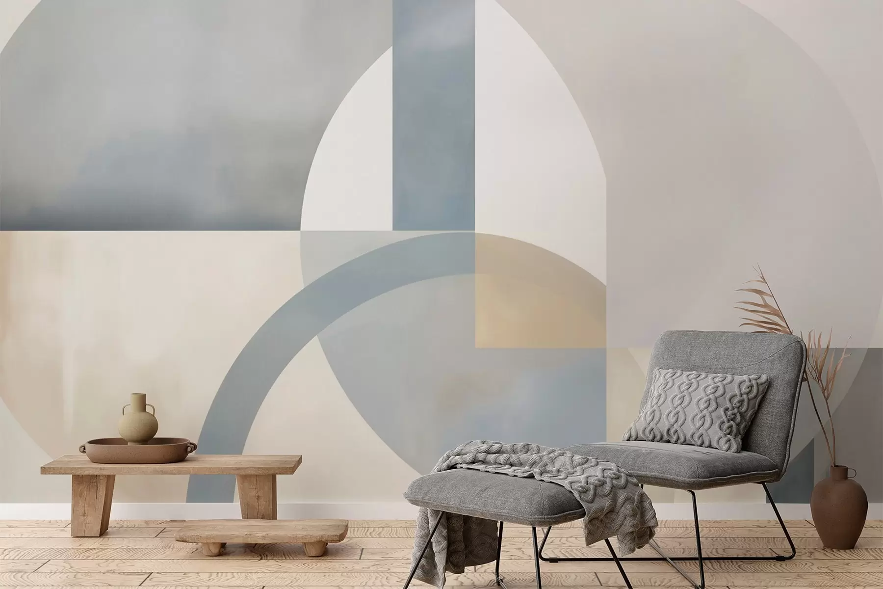 murais de parede Abstração geométrica com imitação de textura w05778