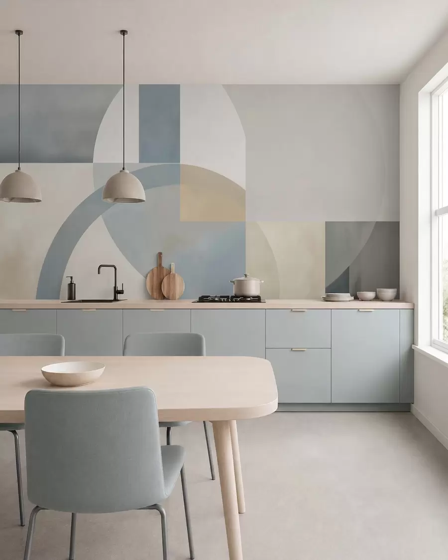 murais de parede Abstração geométrica com imitação de textura w05778