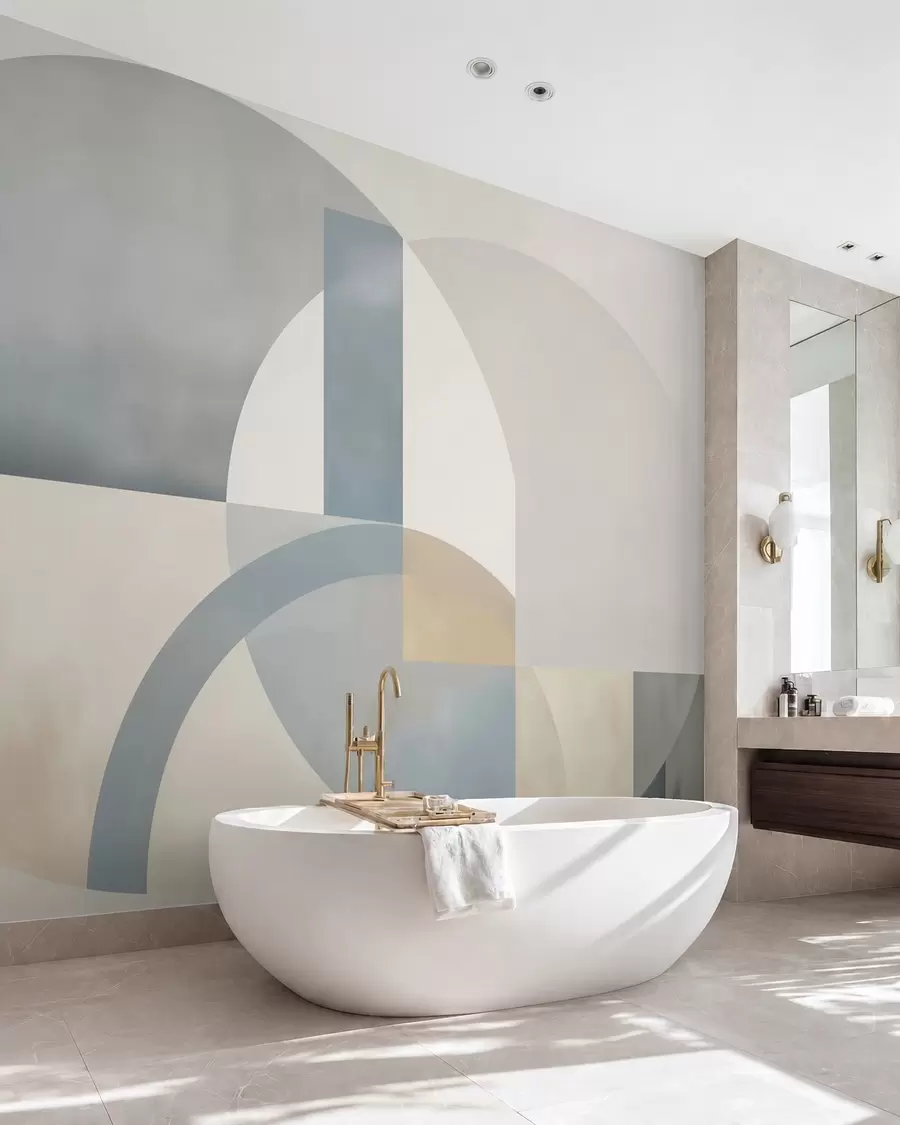 murais de parede Abstração geométrica com imitação de textura w05778