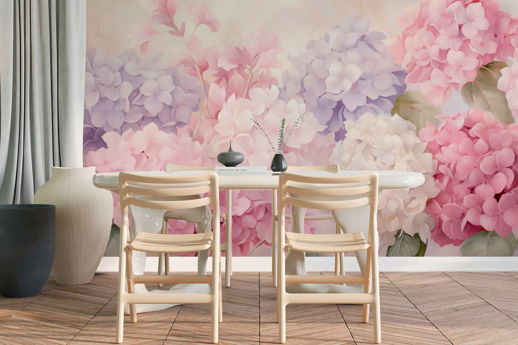 murais de parede Flores de hortênsia w05796