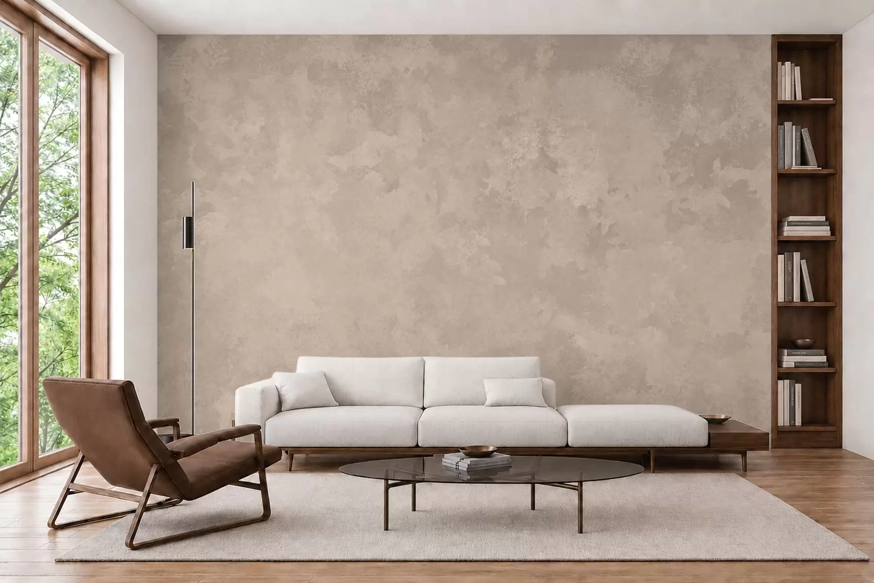 murais de parede Textura bege-amêndoa quente com transições tonais suaves e naturais w05814