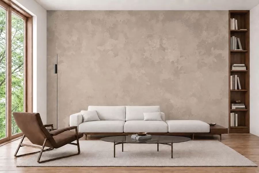 murais de parede Textura bege-amêndoa quente com transições tonais suaves e naturais w05814