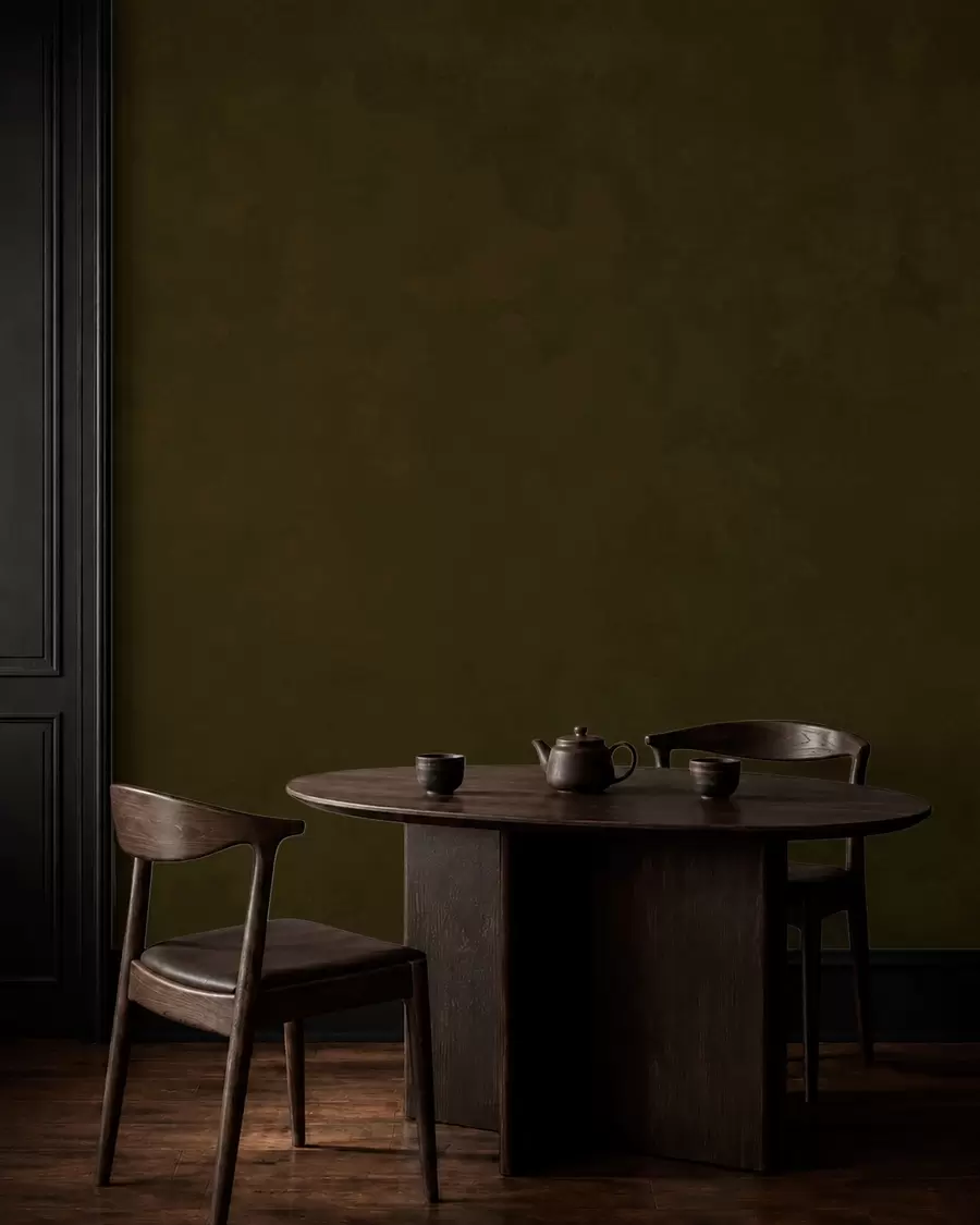 murais de parede Tom de verde-oliva escuro com textura suave e transições tonais naturais w05814v3