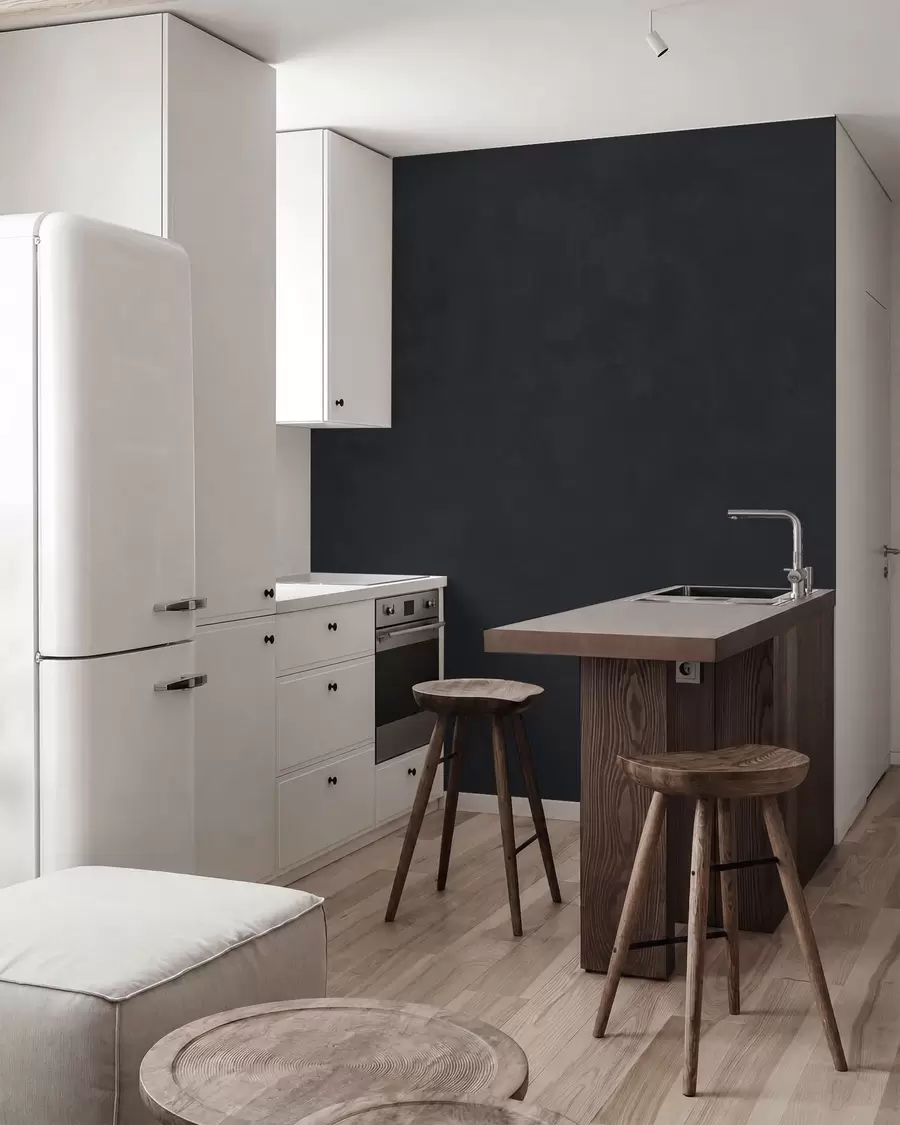 murais de parede Tom grafite escuro com textura suave e transições tonais difusas w05814v5