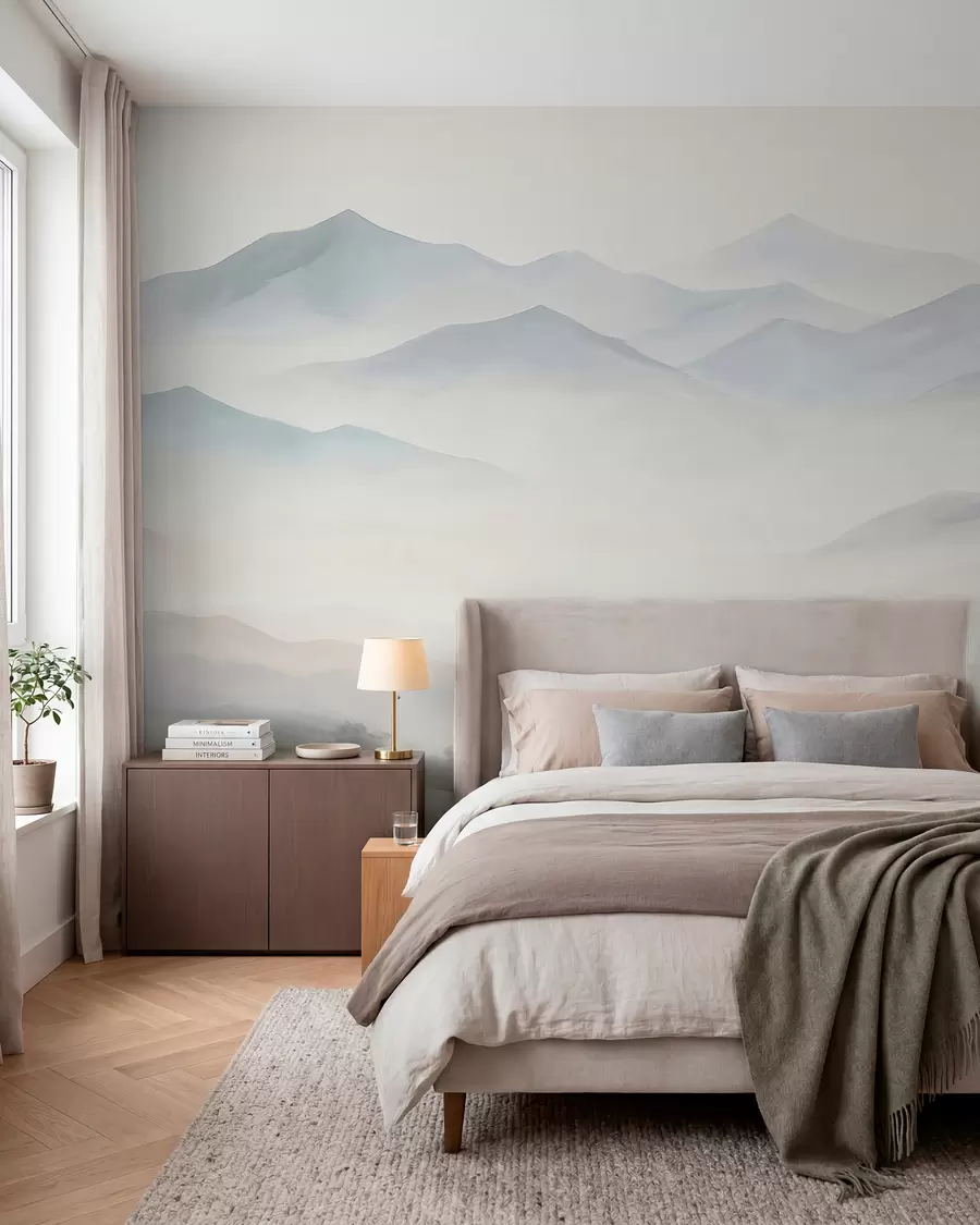 murais de parede Paisagem montanhosa com texturas w05834