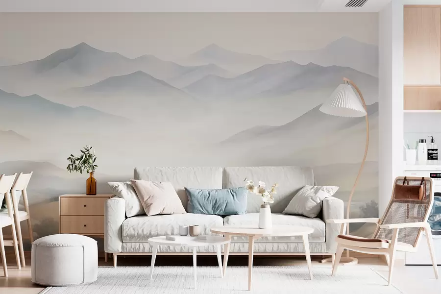 murais de parede Paisagem montanhosa com texturas w05834