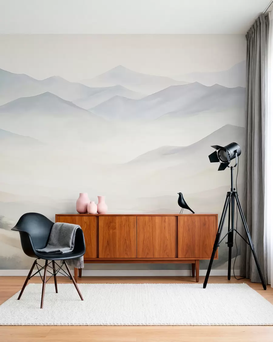 murais de parede Paisagem montanhosa com texturas w05834