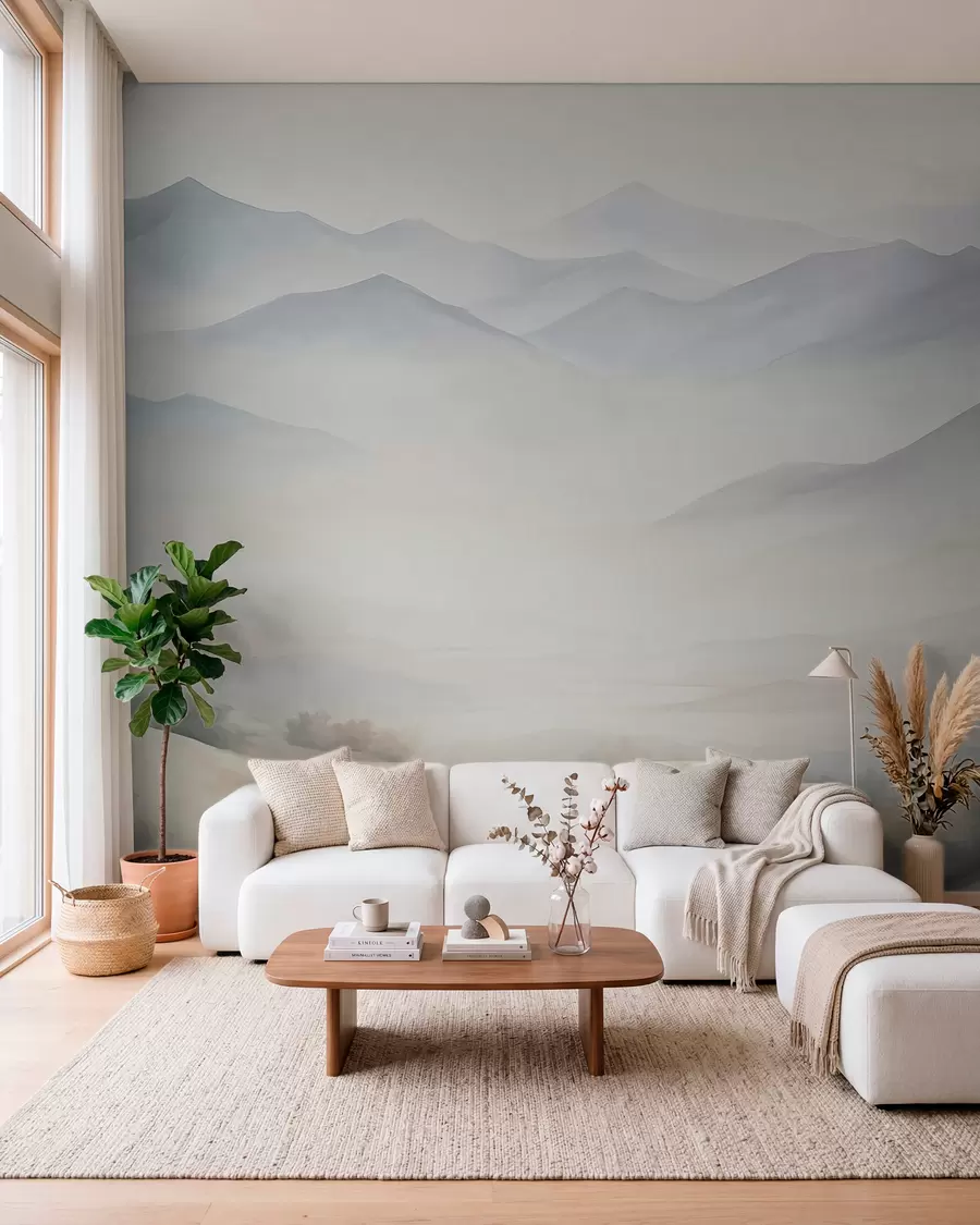 murais de parede Paisagem montanhosa com texturas w05834