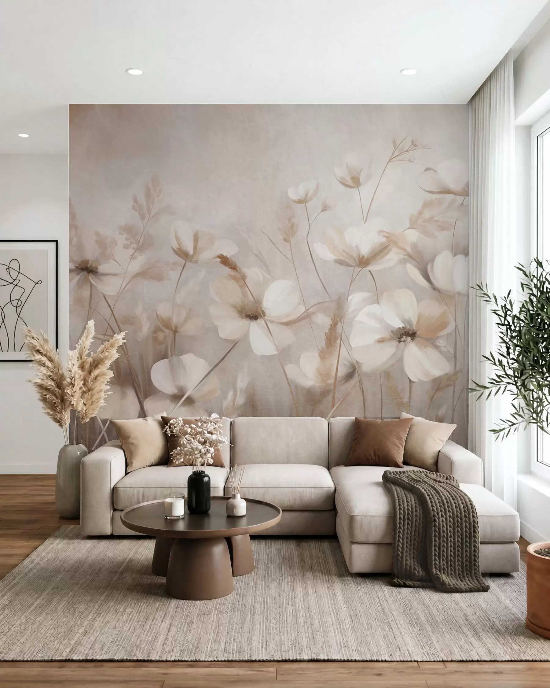 murais de parede Flores em luz suave w10019
