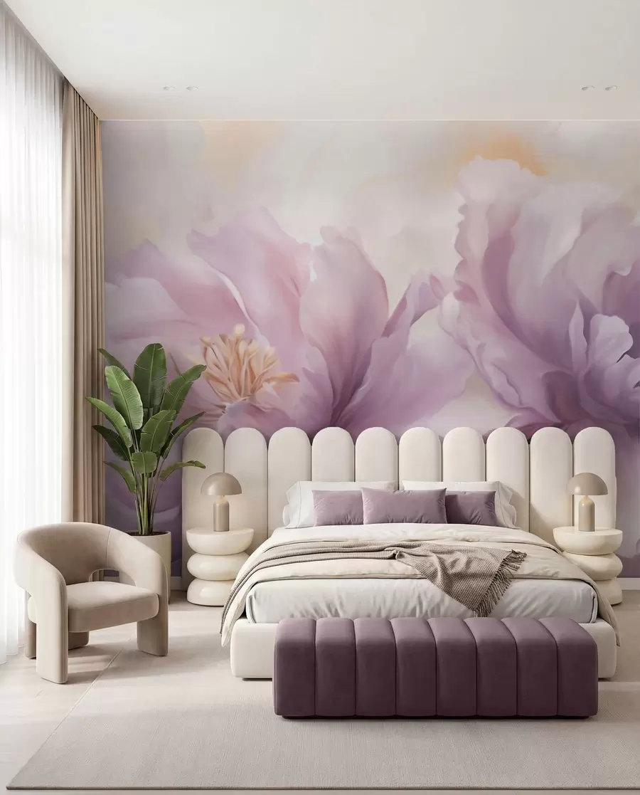 murais de parede Flores grandes de peônia w05797