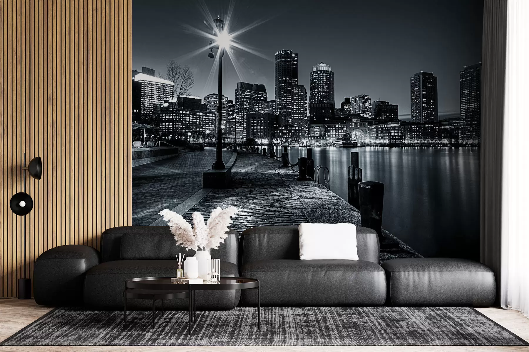 murais de parede Edifício, água e céu u54150