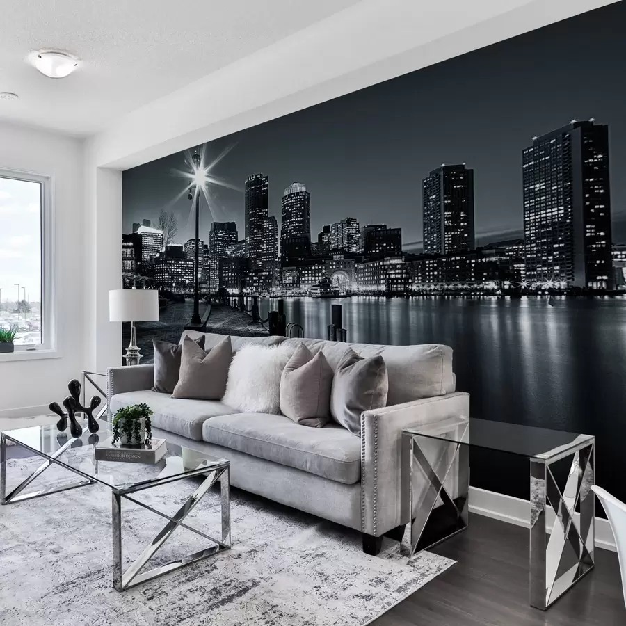 murais de parede Edifício, água e céu u54150