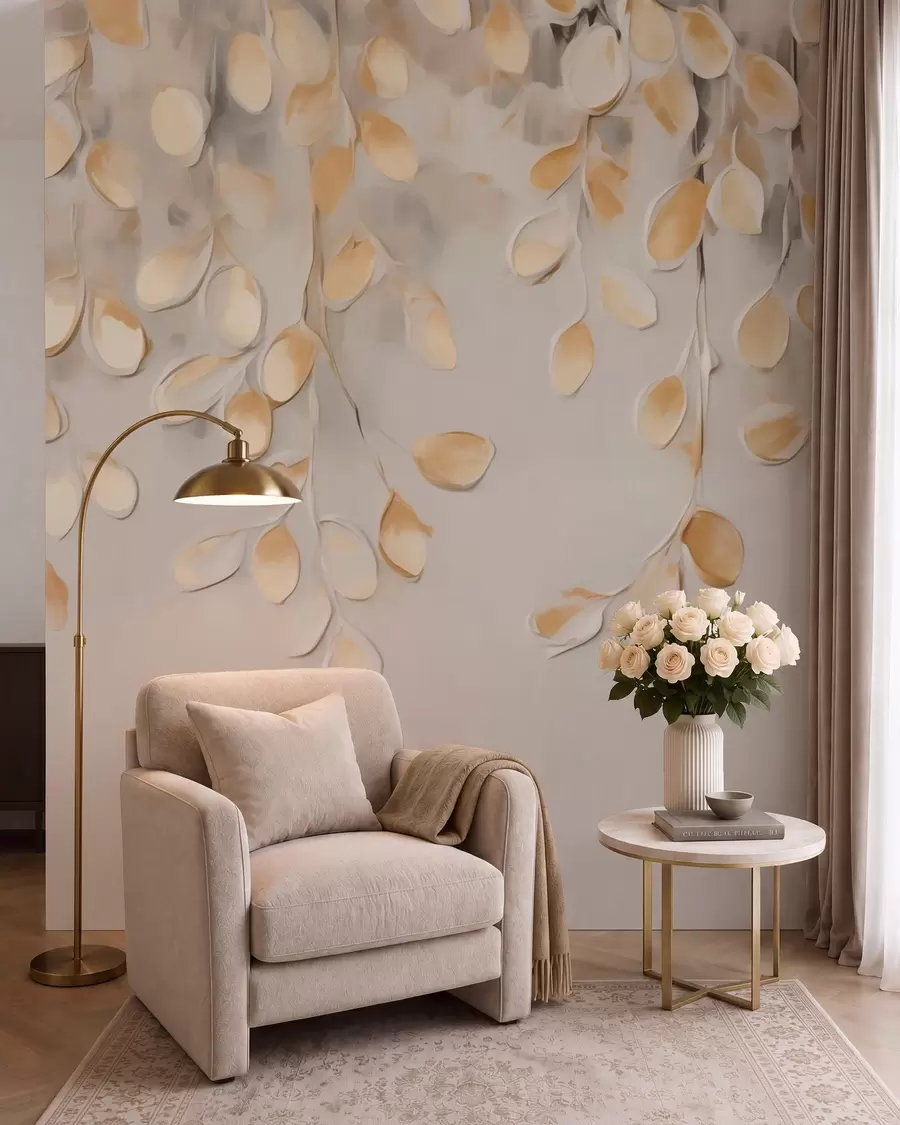 murais de parede Folhas suspensas abstratas w05900