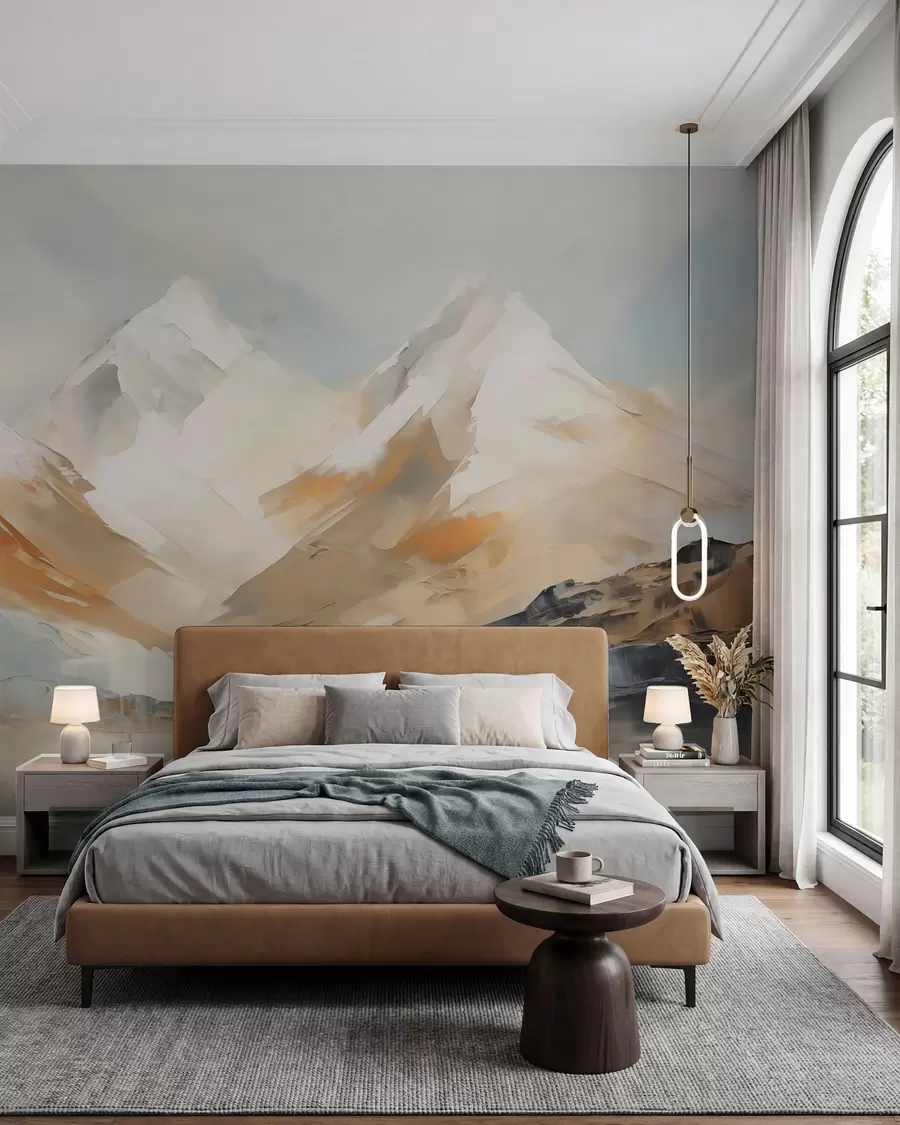 murais de parede Montanhas, pintura em imitação w05904