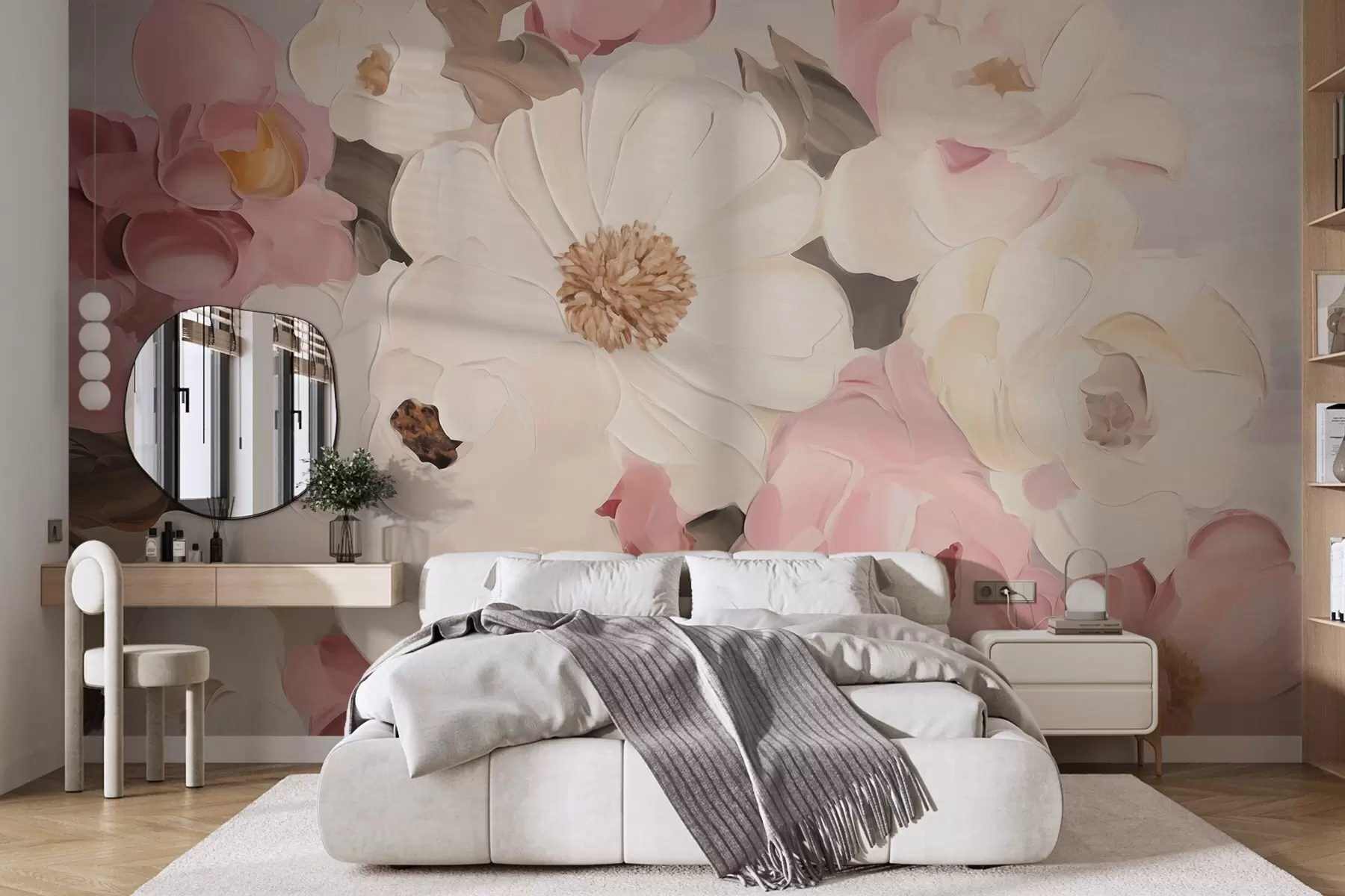 murais de parede Flores abstratas, imitação de uma pintura w05905