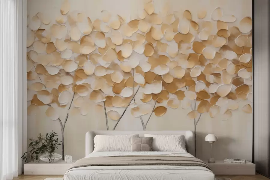 murais de parede Árvores estilizadas, imitação de uma pintura w05942
