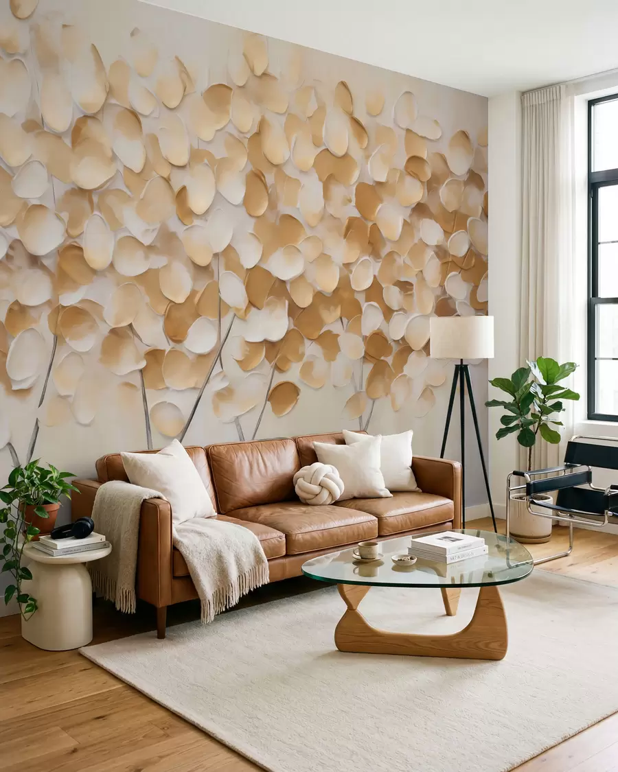 murais de parede Árvores estilizadas, imitação de uma pintura w05942