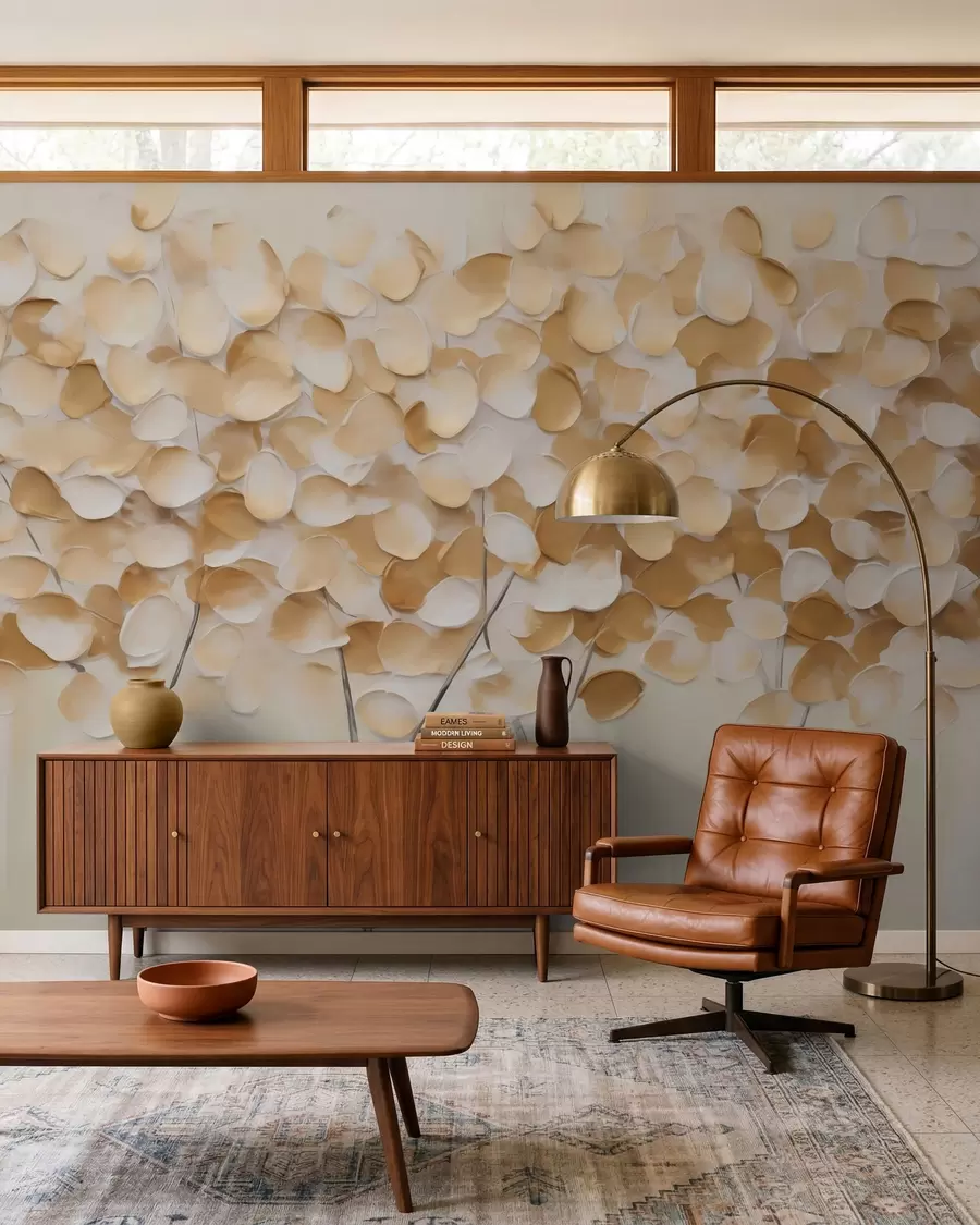 murais de parede Árvores estilizadas, imitação de uma pintura w05942