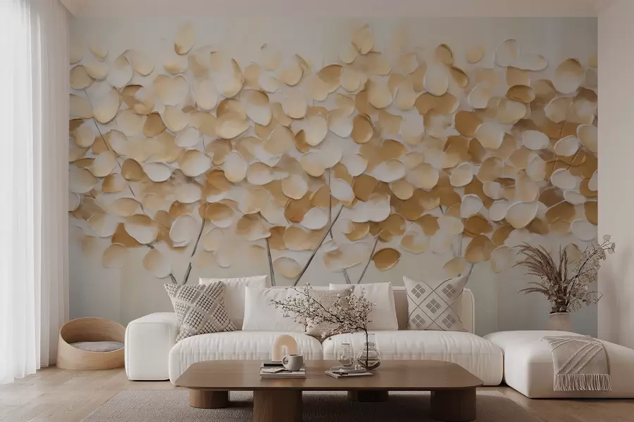 murais de parede Árvores estilizadas, imitação de uma pintura w05942