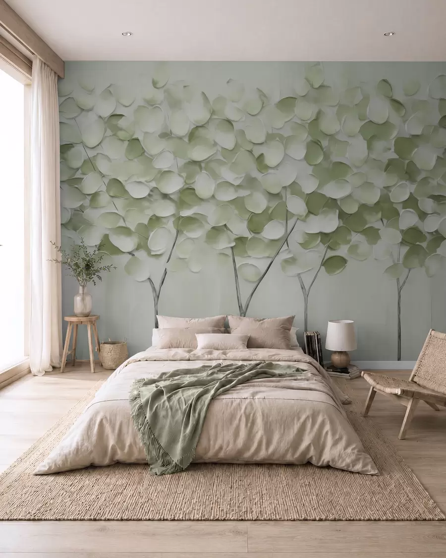 murais de parede Árvores estilizadas, imitação de uma pintura w05942v1