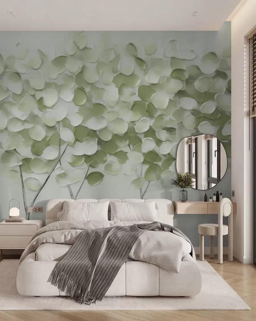 murais de parede Árvores estilizadas, imitação de uma pintura w05942v1