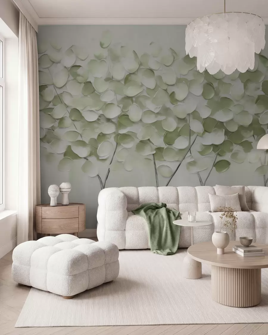 murais de parede Árvores estilizadas, imitação de uma pintura w05942v1