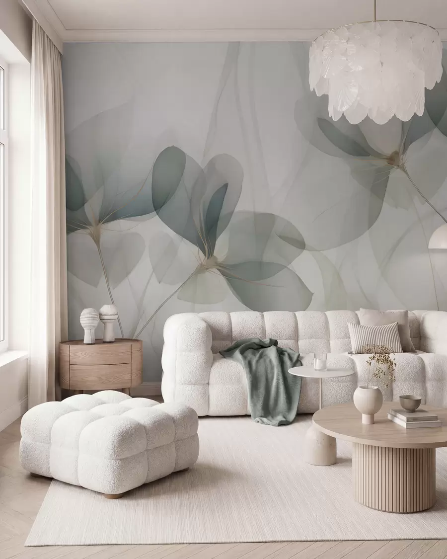 murais de parede Flores abstratas, imitação de uma pintura w05952