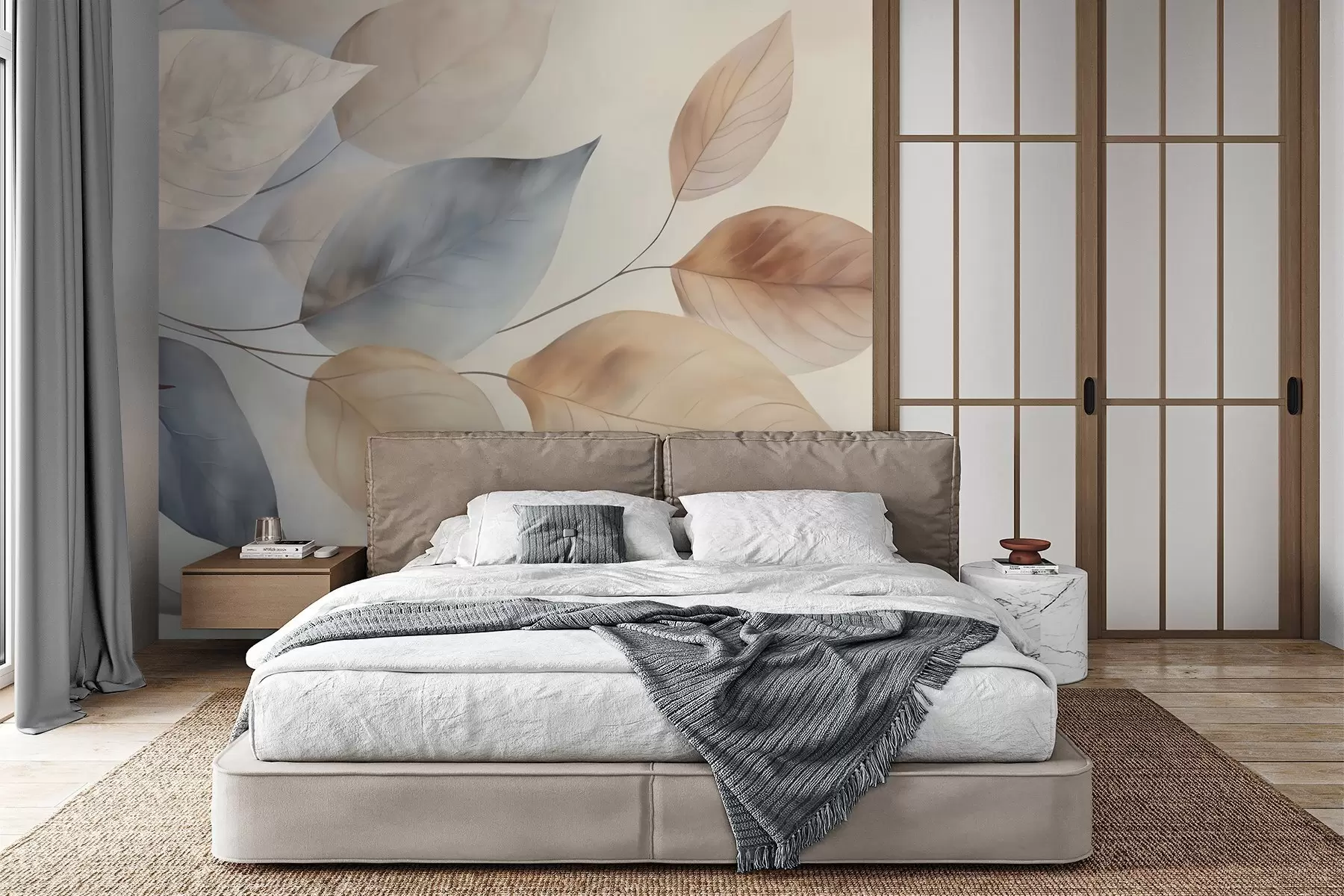 murais de parede Folhas abstratas w05946