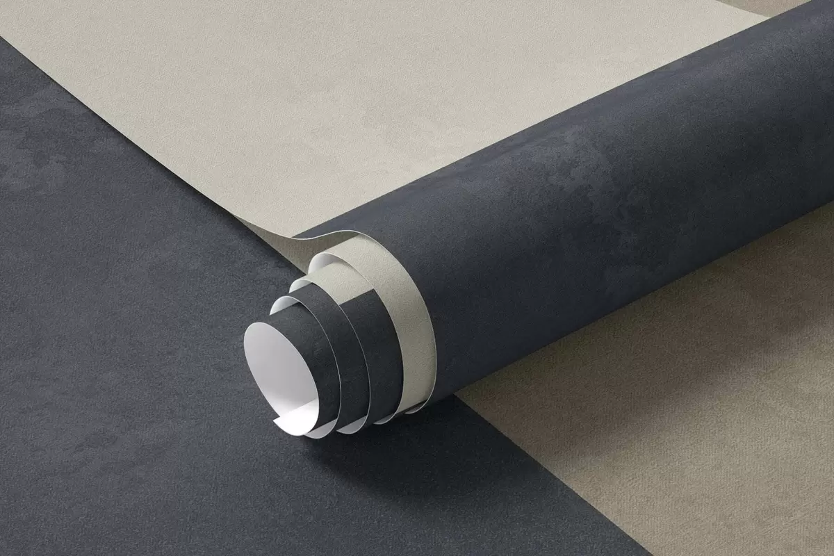 murais de parede Composição geométrica de blocos bege e cinza com uma faixa escura w05891v3