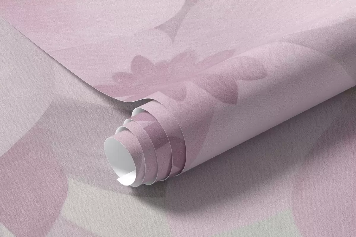 murais de parede Flores brancas em um galho, cores pastéis suaves, fundo texturizado em verde claro w10107v1