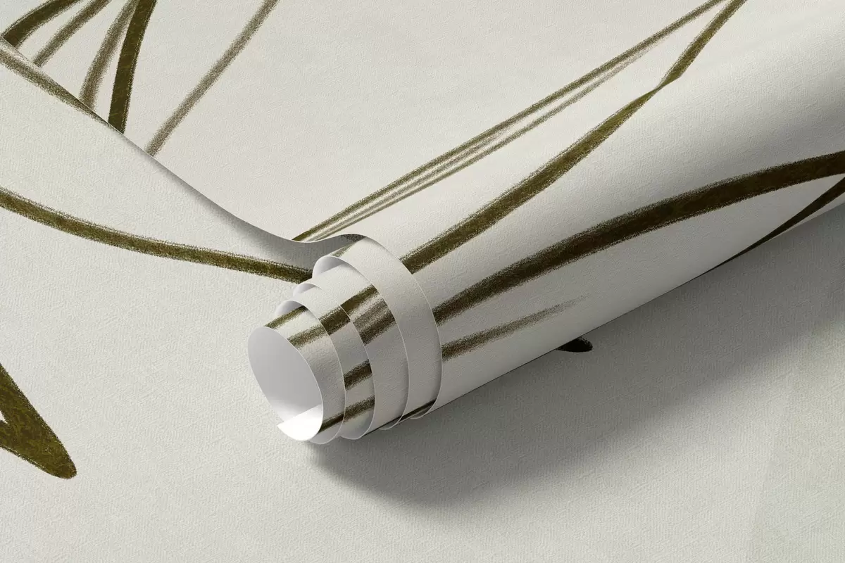 murais de parede Desenhos minimalistas de folhas e folhagem tropicais, com formas circulares em tons pastéis w10111v2