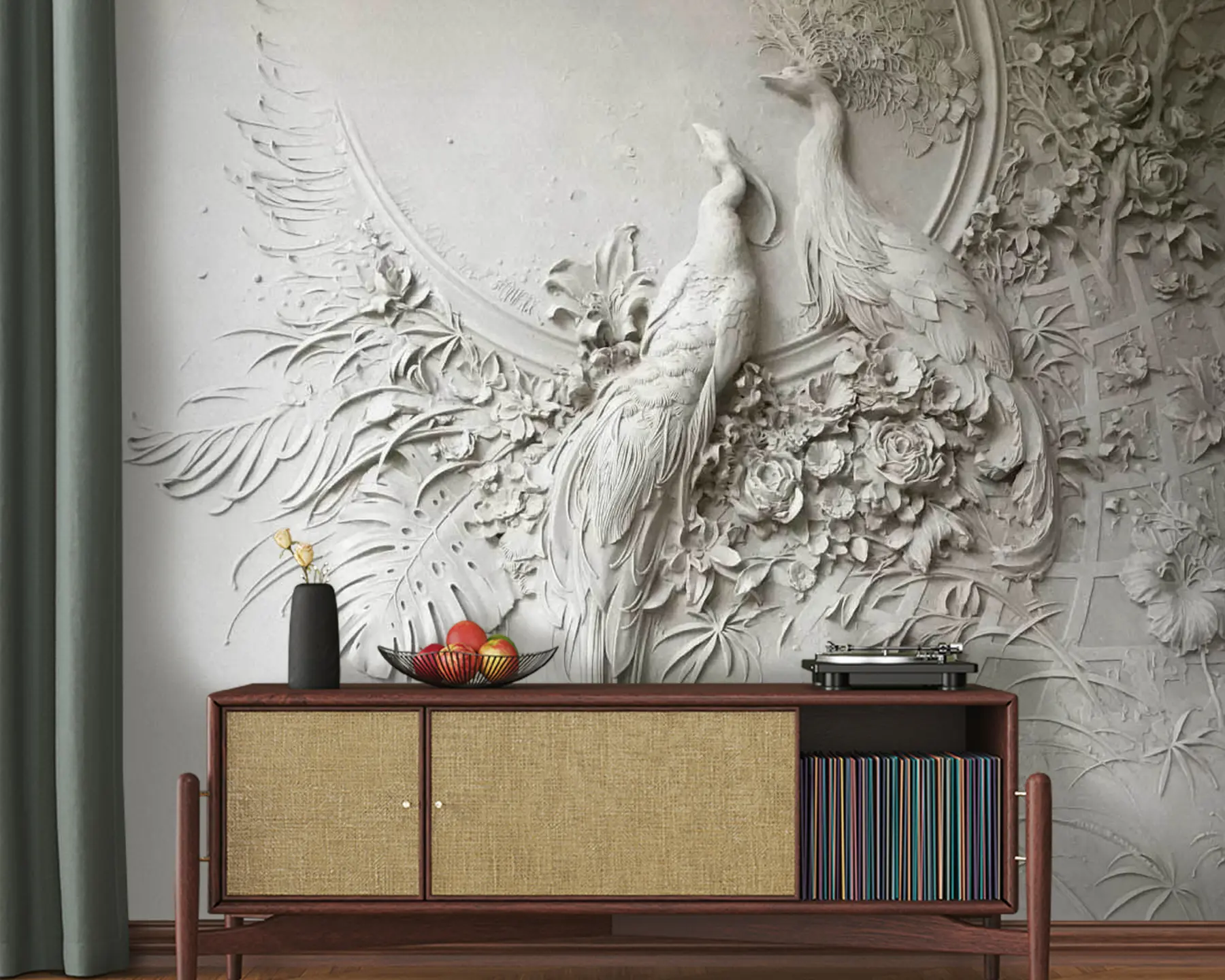 murais de parede Galho, planta e madeira u46452