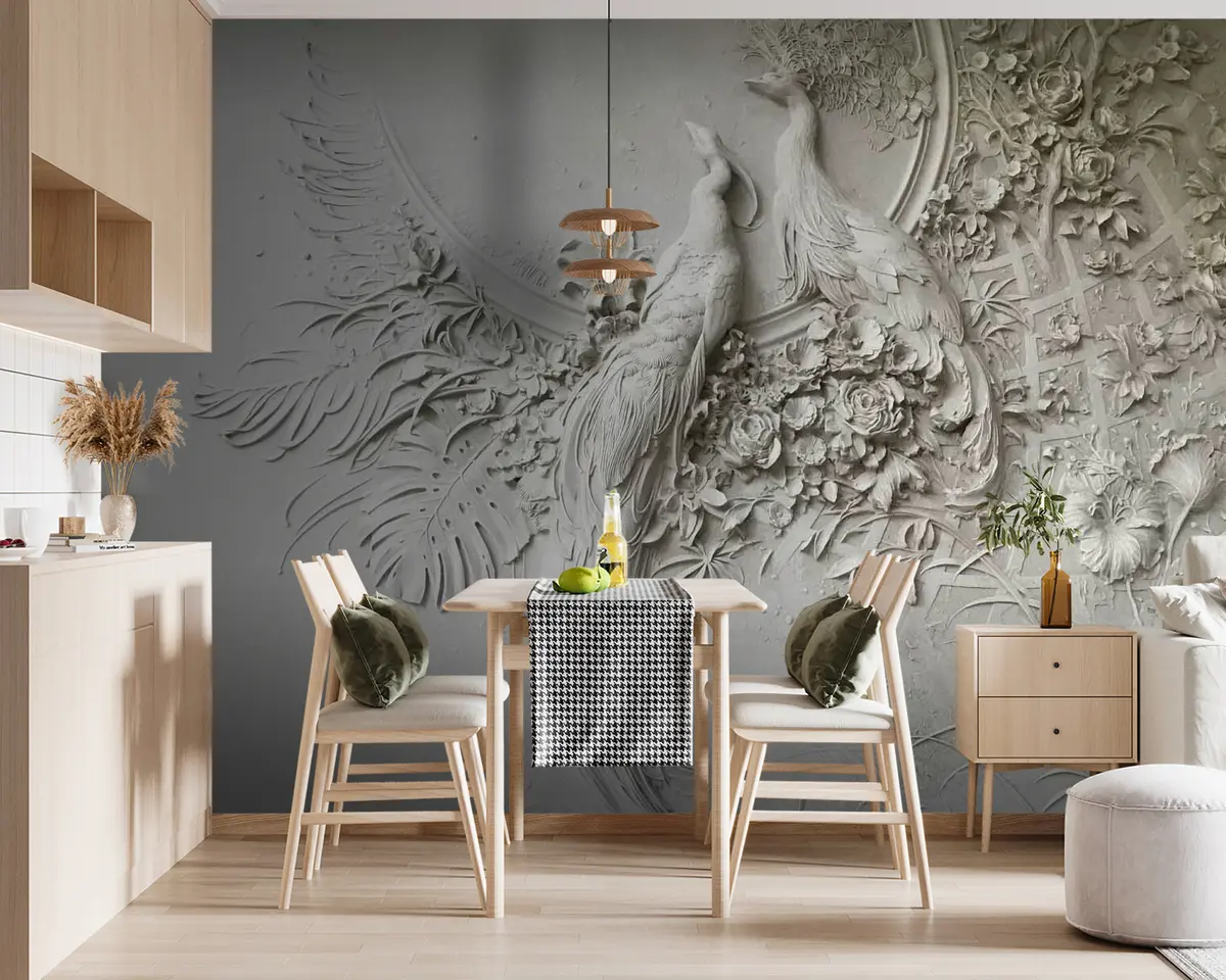 murais de parede Galho, planta e madeira u46452